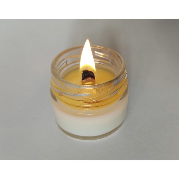 Wooden candle holder with a round base