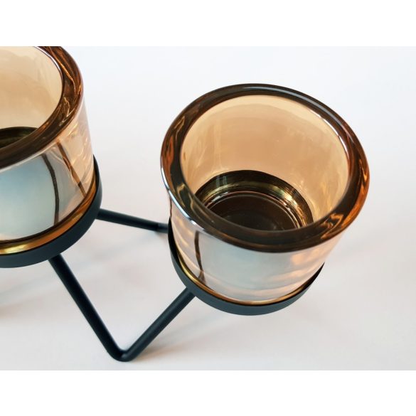 4 cup metal candle holder