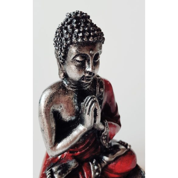 Seated Buddha Candle Holder (red)